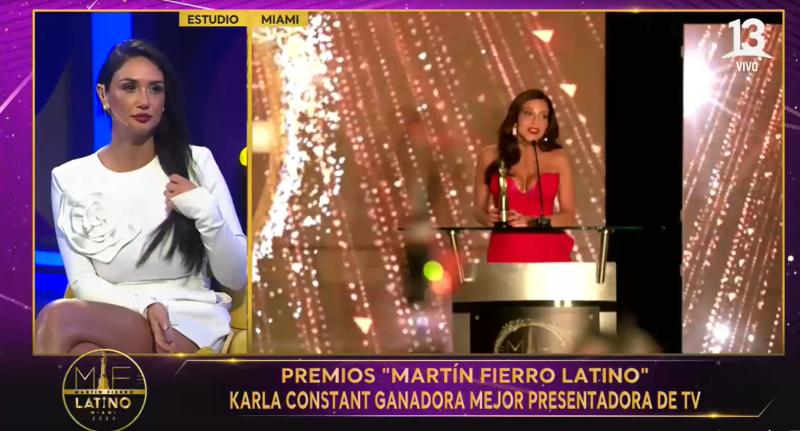 Karla Constant gana el premio Martín Fierro Latino 2024 en la categoría de Presentadora de TV