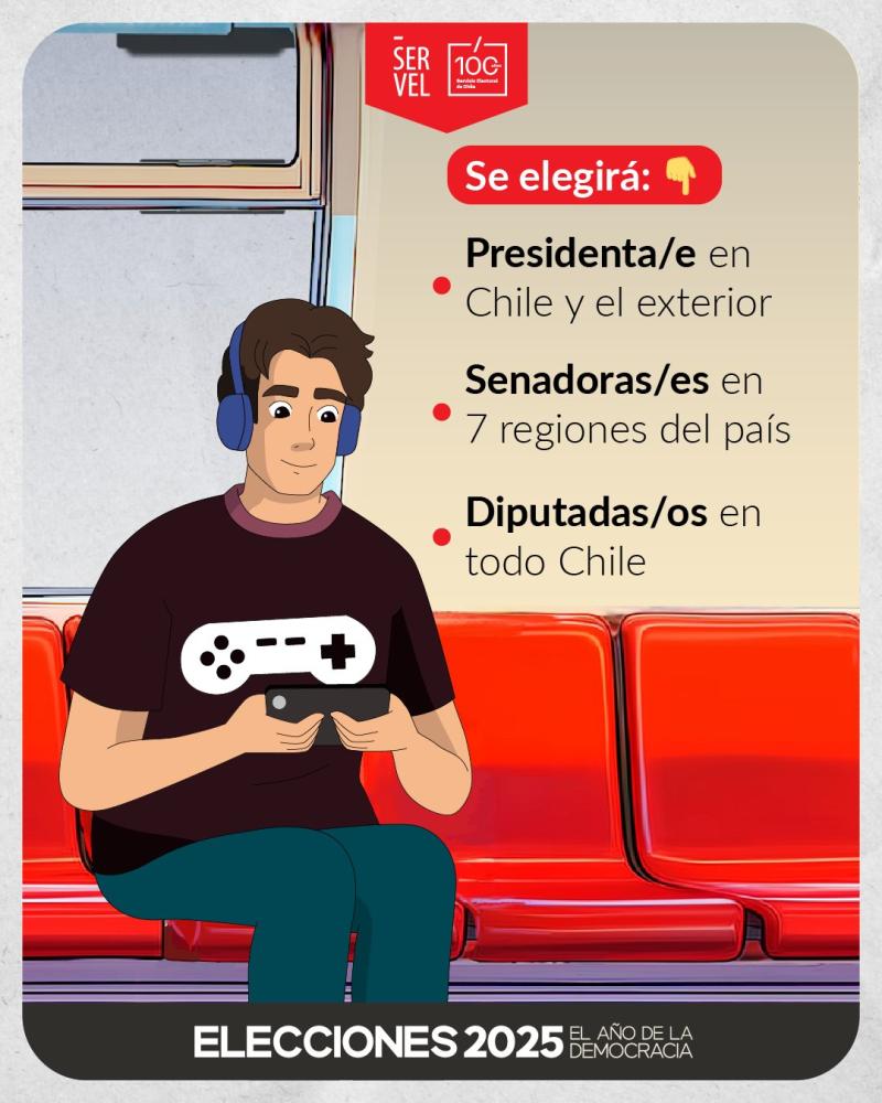 7 regiones votarán por Senador - Servel