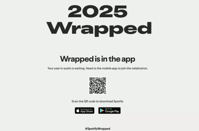 Spotify Wrapped 2025 pone a disposición un código QR. Créditos: Spotify.