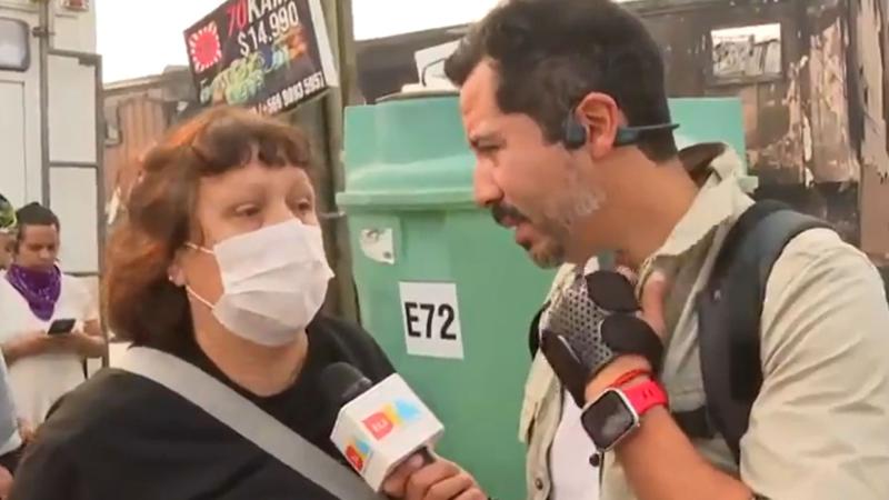 El noble gesto de notero de Tu Día con afectada que perdió su casa en Lirquén