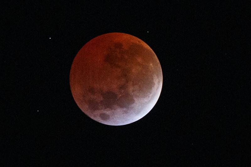 Eclipse lunar total. Créditos: AGENCIA UNO
