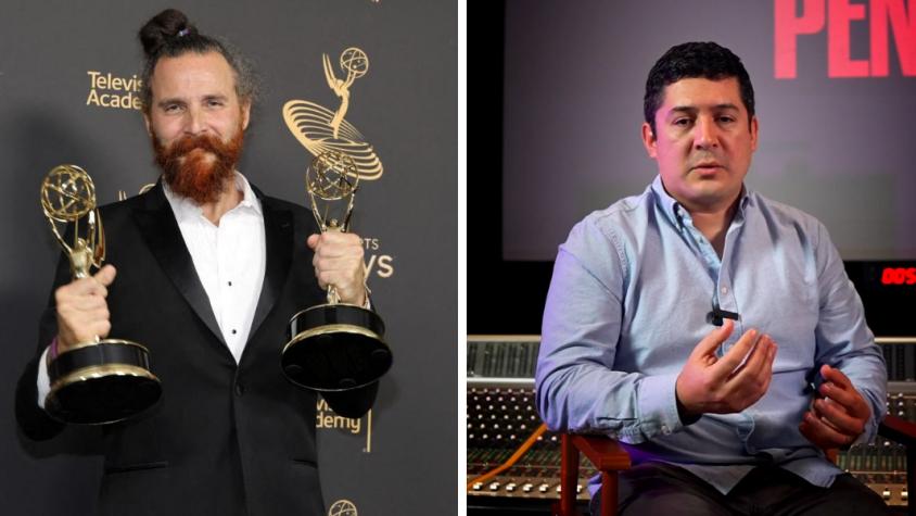 Cristóbal Tapia de Veer y Diego Pérez fueron galardonados en los Premios Emmy 2025. Créditos: AFP y YouTube de Warner Bros. Post Production Creative Services