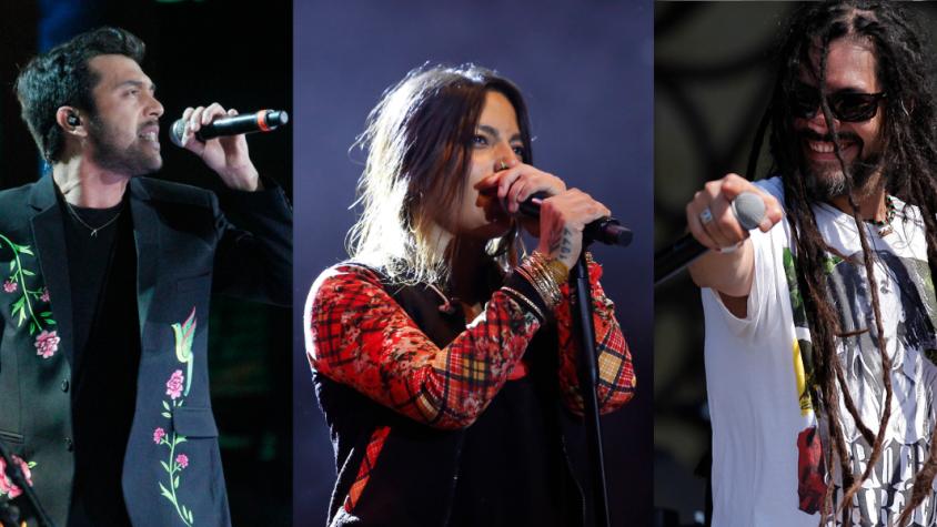 Gepe, Ana Tijoux y Quique Neira. Créditos: Agencia Uno. 