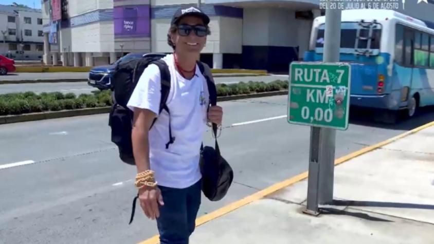 Claudio Iturra en La ruta de la Patagonia. Créditos: Canal 13. 