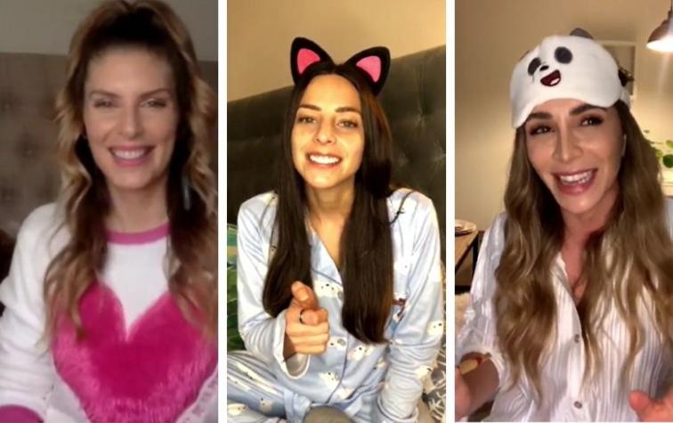 #PijamaPartyEnAR: Euge Lemos y Dani Urrizola invitaron a Daniela Castillo a su fiesta