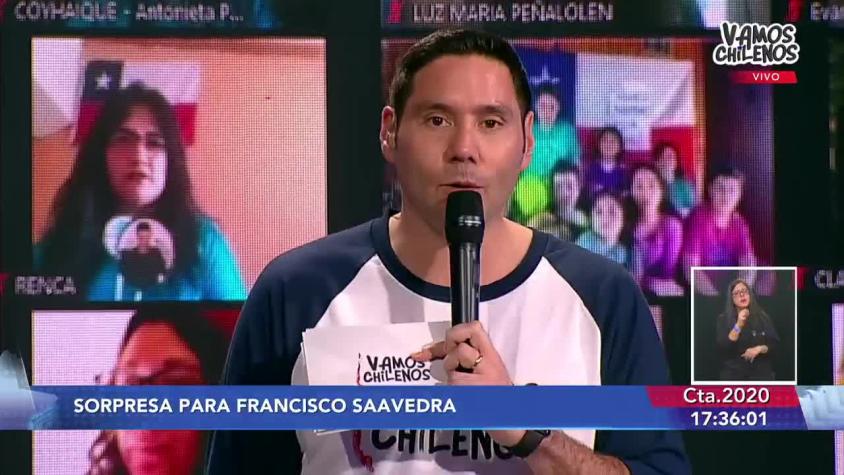 Pancho Saavedra se emociona con saludo de su abuela en "Vamos Chilenos"