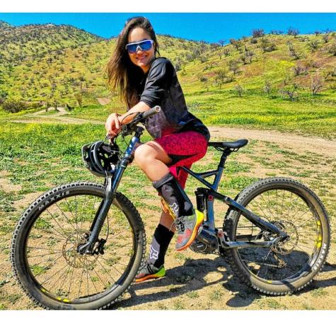 Francini Amaral resultó con sus manos lastimadas tras accidente en bicicleta