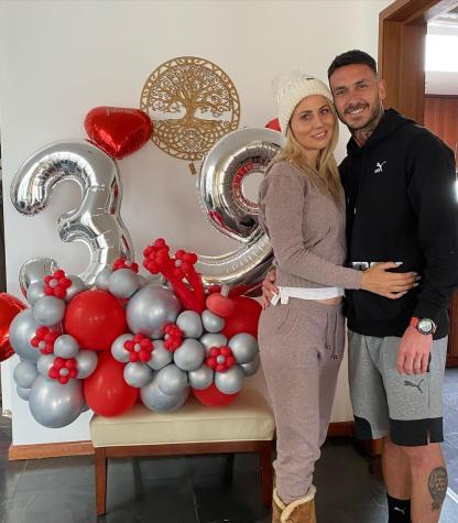 Las vacaciones de Mauricio Pinilla y Gissella Gallardo en el sur