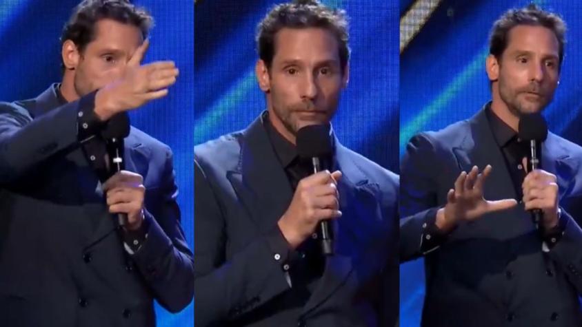 Gonzalo Valenzuela interrumpe en vivo los Premios Caleuche con duro mensaje para colegas actrices