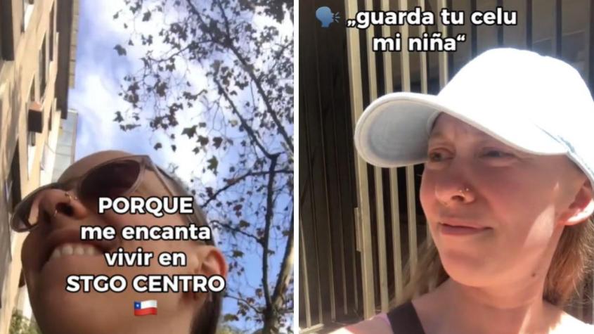 "No me cambio ni aunque me paguen": Tiktoker alemana cuenta por qué le "encanta" vivir en Santiago Centro