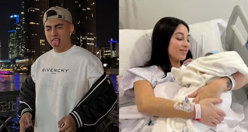 Jordhy Thompson compartió la primera imagen de su hijo junto con Camila Sepúlveda: "Mi príncipe hermoso"
