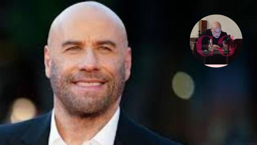 Viralizan imagen de John Travolta comiendo solo en restaurante de la zona oriente de Santiago