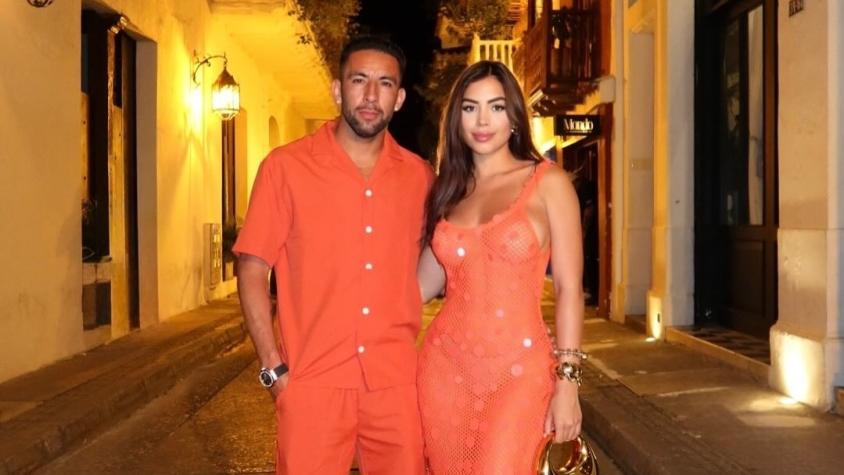 Mauricio Isla y su pareja