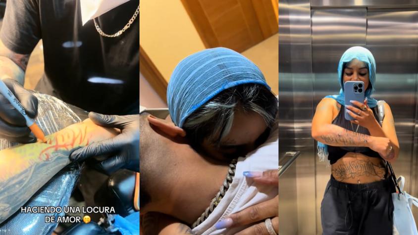 Flor de Rap se tatuó el nombre de su nueva pareja y fue duramente criticada: "¡No aprendes!"