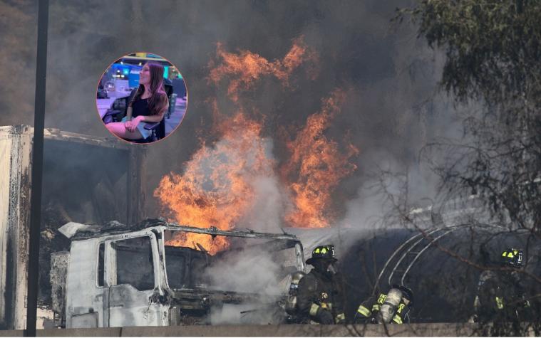 “Su vehículo comenzó a incendiarse”: pareja de periodista vivió dramáticos minutos tras explosión de camión en Renca