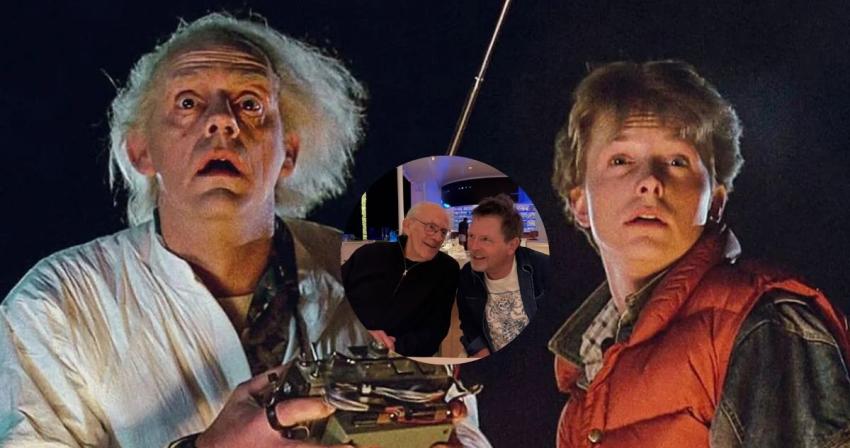 Michael J. Fox y Christopher Lloyd emocionan a fans de Volver al futuro con reencuentro: “Cenando con mi mejor amigo”