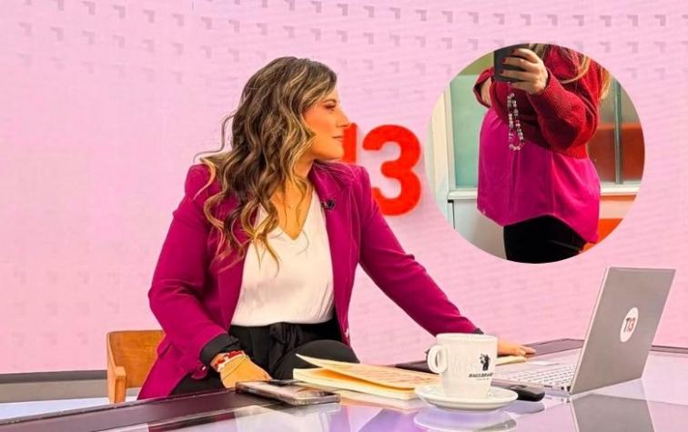 Periodista del 13 anuncia embarazo con tiernos registros: “Falta poquito”