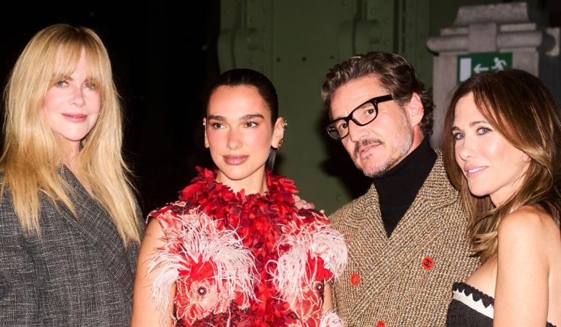 El viral momento de Pedro Pascal junto a Dua Lipa y Nicole Kidman en París