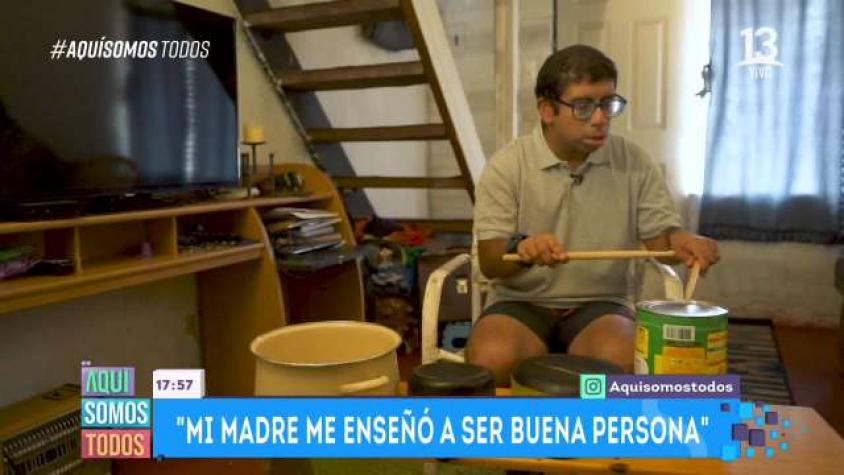 Conoce la impactante historia de Nelson, el mejor baterista de Maipú