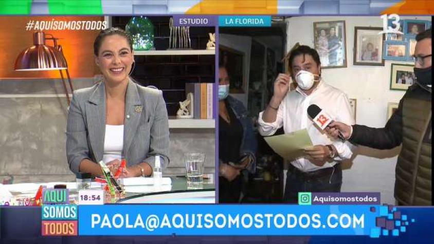 Alcalde Rodolfo Carter sorprendió a Paola con la patente municipal