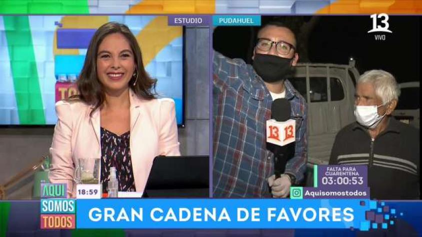 Don Ramón recibió fantásticos donaciones de sus vecinos