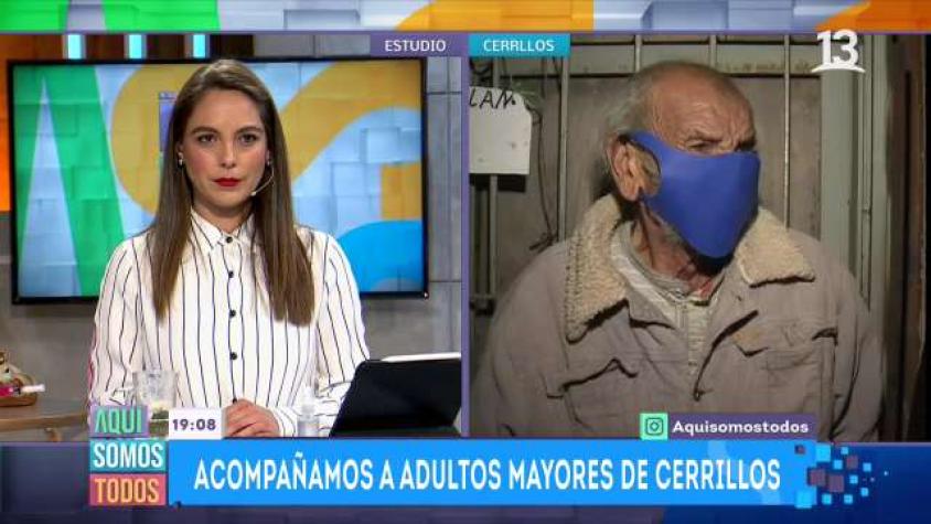 Adulto mayor de Cerrillos lloró cuando llegó “Aquí Somos Todos” a su hogar