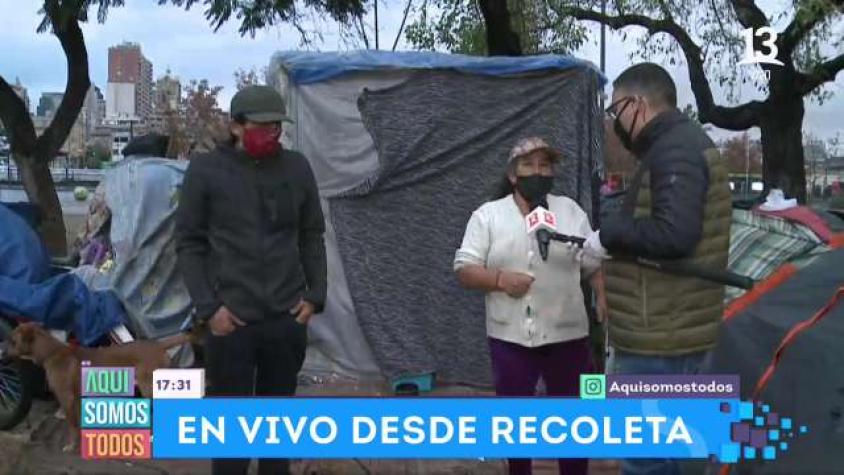 Esta es la situación de las personas que viven en la calle en Recoleta