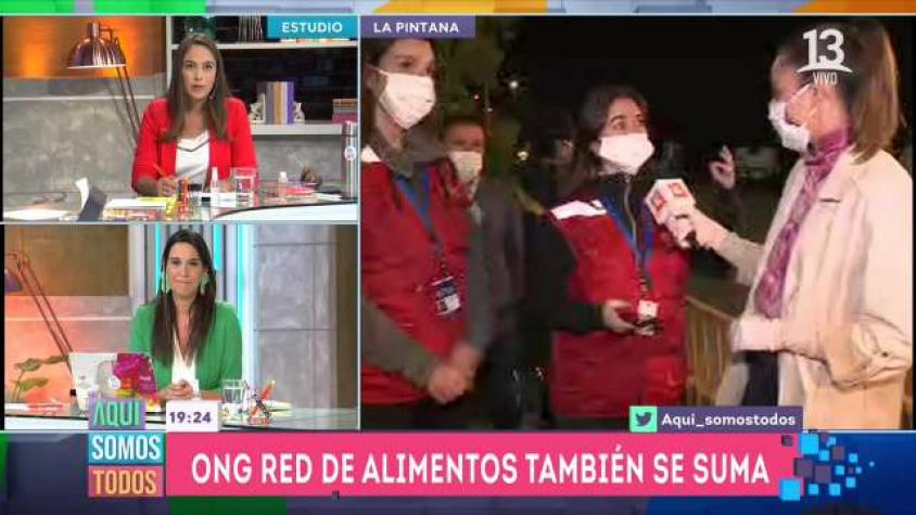 ONG "Red de Alimentos" donó una tonelada de comida en La Pintana