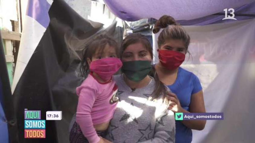 300 personas viven en una plaza de San Bernardo 