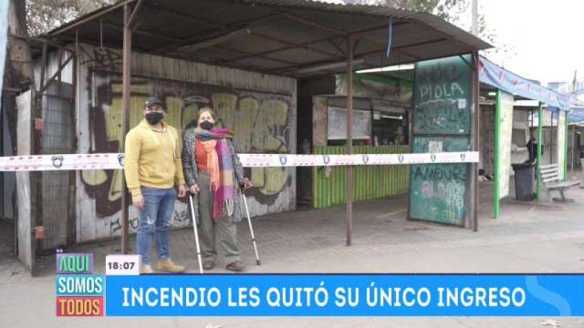 Familia perdió su fuente de ingresos en un incendio