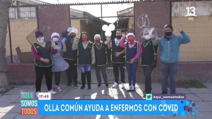 Olla solidaria en La Pintana entrega colaciones a contagiados por Covid-19
