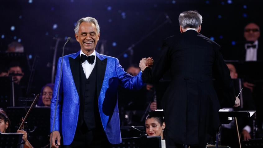 Un show de primer nivel: así reaccionaron los usuarios al espectáculo de Andrea Bocelli en Viña 2024