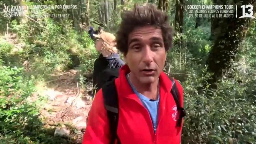 Claudio Iturra visitó la cascada grande y no pudo contener la emoción 