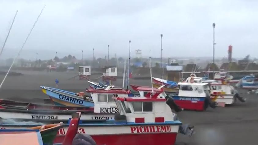 Pichilemu enfrenta intensos vientos y marejadas en medio del sistema frontal