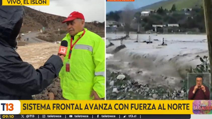 Ríos en la región de Coquimbo aumentan su caudal: peligro para la población cercana