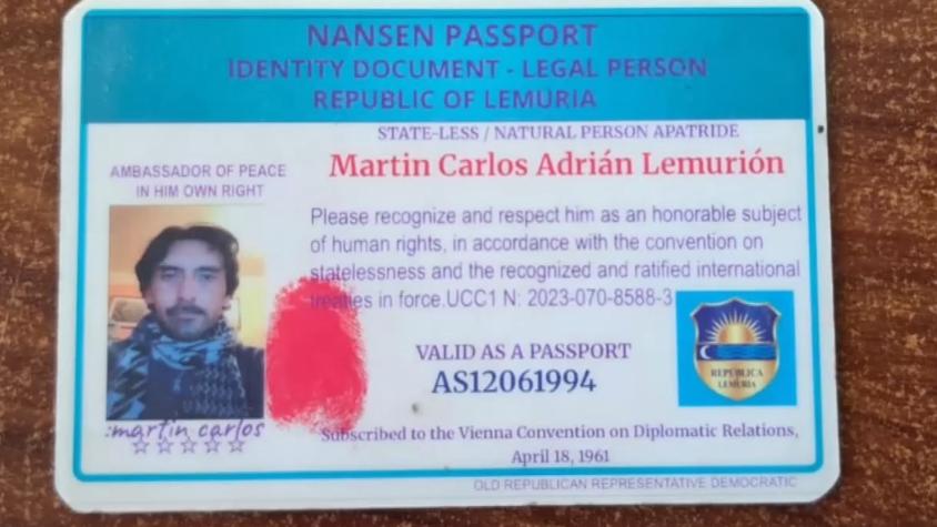 Chileno fingió ser de la "República de Lemuria" y fue detenido por carabineros: aseguró tener "inmunidad diplomática"