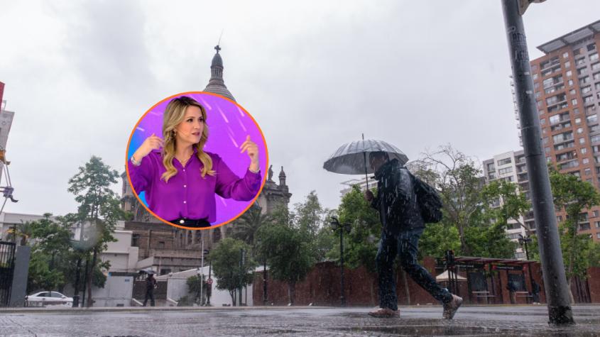 Michelle Adam revela a qué hora vuelven las lluvias a Santiago este jueves: “Se extienden hasta mañana”