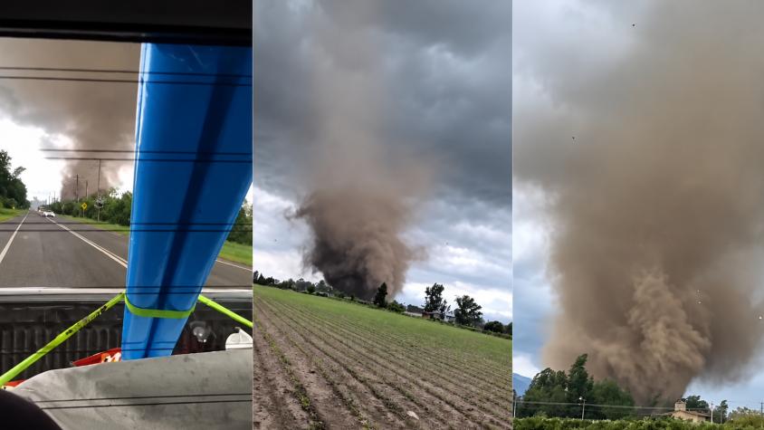 Tornado en Requínoa: gimnasio destruido, techumbres dañadas y postes quebrados